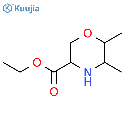 Ethyl 5,6-dimethylmorpholine-3-carboxylate structure