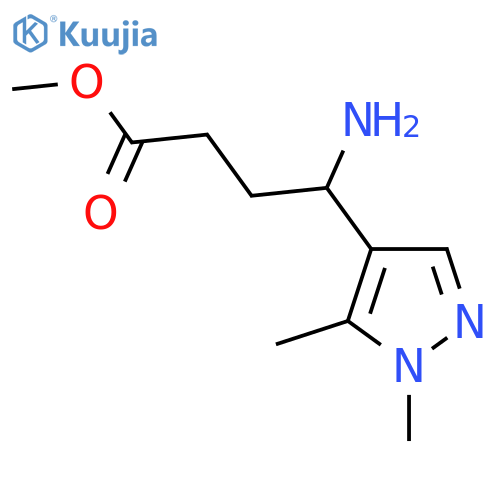 methyl 4-amino-4-(1,5-dimethyl-1H-pyrazol-4-yl)butanoate structure