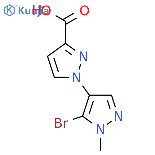 1-(5-bromo-1-methyl-1H-pyrazol-4-yl)-1H-pyrazole-3-carboxylic acid structure