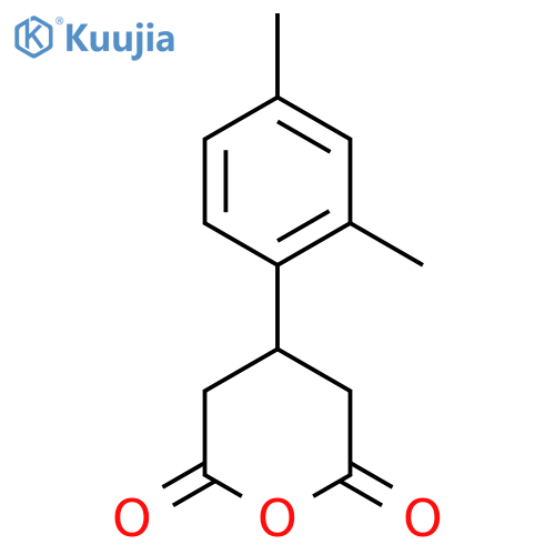 4-(2,4-dimethylphenyl)oxane-2,6-dione structure