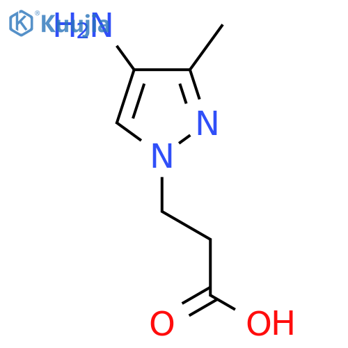 3-(4-amino-3-methyl-1H-pyrazol-1-yl)propanoic acid structure