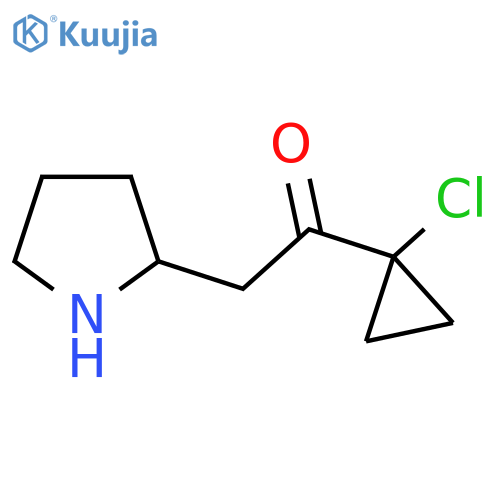 1-(1-Chlorocyclopropyl)-2-(pyrrolidin-2-yl)ethan-1-one structure