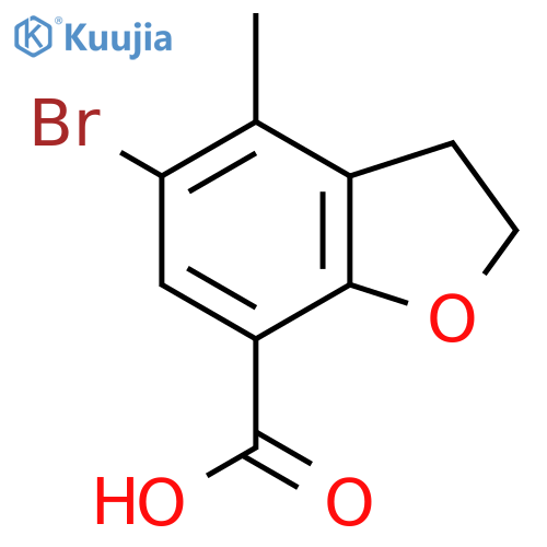 5-Bromo-4-methyl-2,3-dihydrobenzofuran-7-carboxylic acid structure