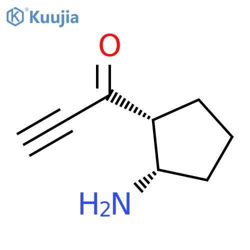 2-Propyn-1-one, 1-[(1R,2S)-2-aminocyclopentyl]-, rel- structure