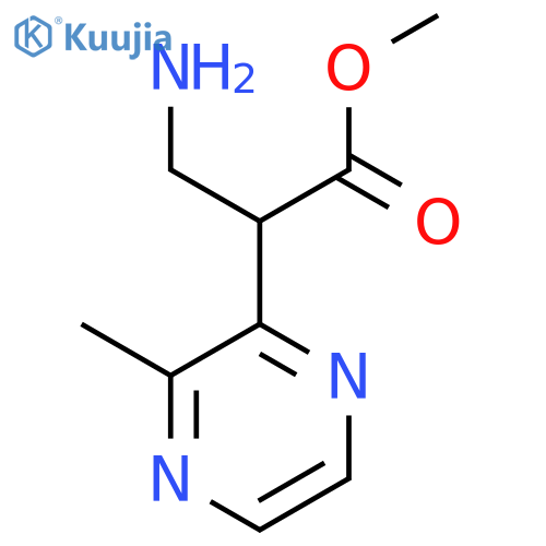 methyl 3-amino-2-(3-methylpyrazin-2-yl)propanoate structure