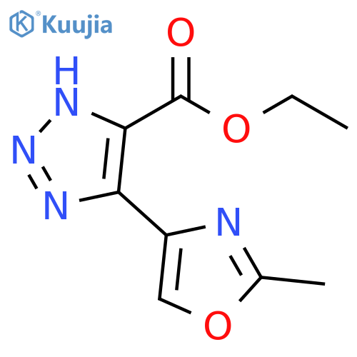 1H-1,2,3-Triazole-5-carboxylic acid, 4-(2-methyl-4-oxazolyl)-, ethyl ester structure