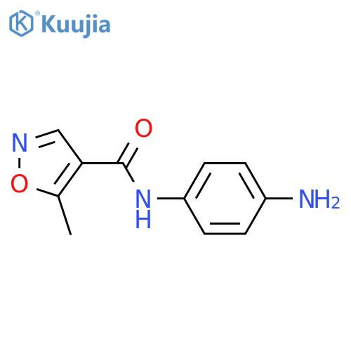 N-(4-aminophenyl)-5-methyl-1,2-oxazole-4-carboxamide structure