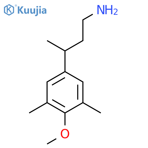 3-(4-methoxy-3,5-dimethylphenyl)butan-1-amine structure