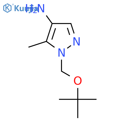 1-(tert-butoxy)methyl-5-methyl-1H-pyrazol-4-amine structure