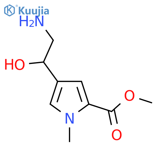 methyl 4-(2-amino-1-hydroxyethyl)-1-methyl-1H-pyrrole-2-carboxylate structure