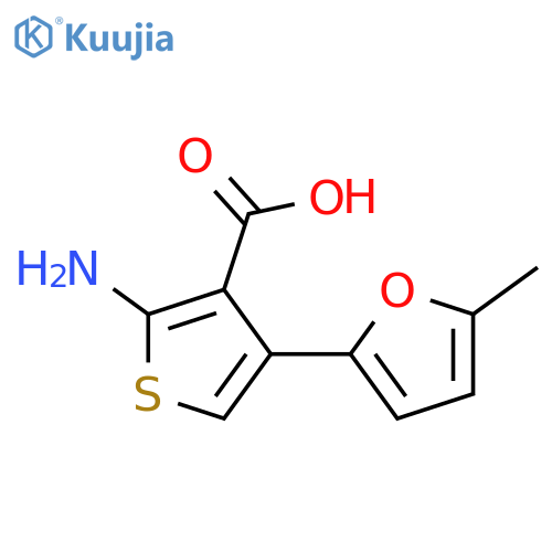 2-amino-4-(5-methylfuran-2-yl)thiophene-3-carboxylic acid structure
