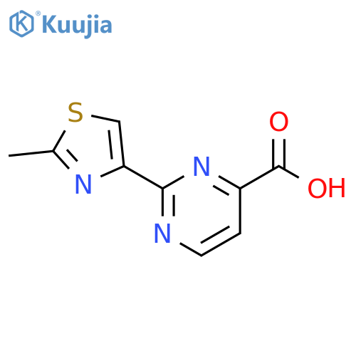 4-Pyrimidinecarboxylic acid, 2-(2-methyl-4-thiazolyl)- structure