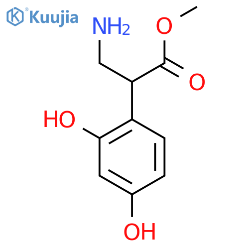 methyl 3-amino-2-(2,4-dihydroxyphenyl)propanoate structure