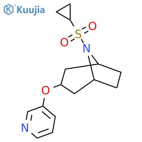 8-(cyclopropanesulfonyl)-3-(pyridin-3-yloxy)-8-azabicyclo3.2.1octane structure