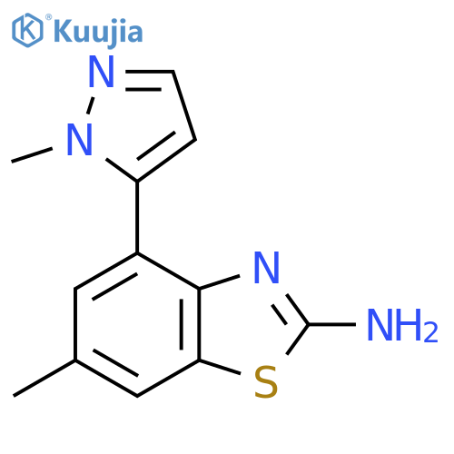 6-Methyl-4-(1-methyl-1H-pyrazol-5-yl)benzo[d]thiazol-2-amine structure