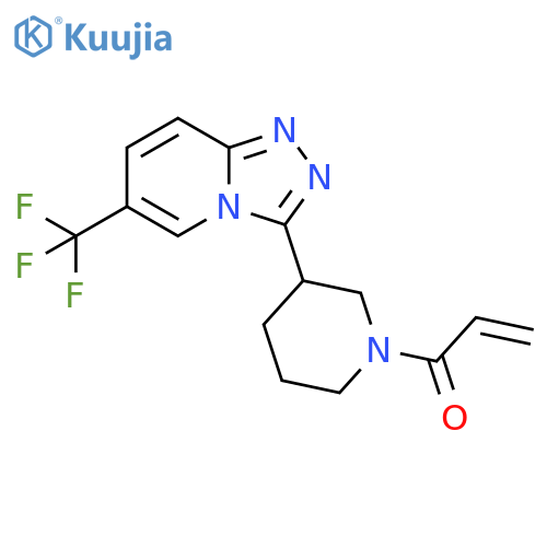 1-[3-[6-(Trifluoromethyl)-1,2,4-triazolo[4,3-a]pyridin-3-yl]-1-piperidinyl]-2-propen-1-one structure