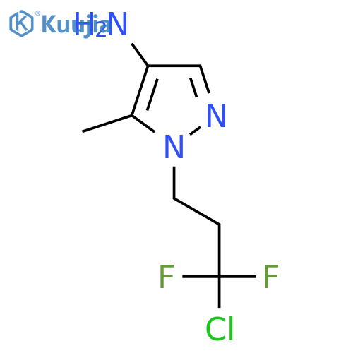 1-(3-chloro-3,3-difluoropropyl)-5-methyl-1H-pyrazol-4-amine structure