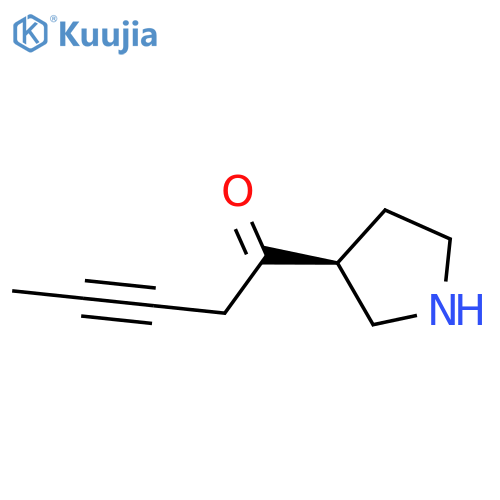 1-[(3S)-pyrrolidin-3-yl]pent-3-yn-1-one structure