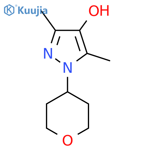 3,5-dimethyl-1-(oxan-4-yl)-1H-pyrazol-4-ol structure