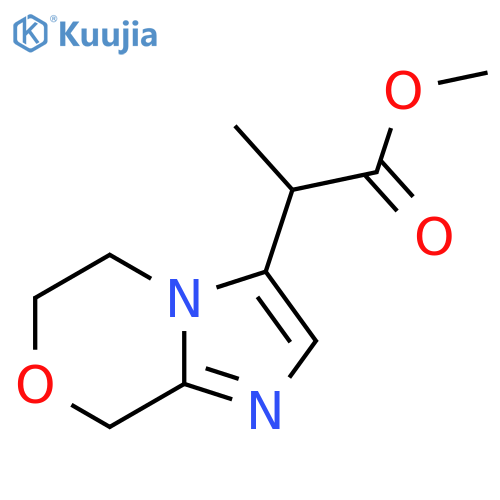 methyl 2-{5H,6H,8H-imidazo2,1-c1,4oxazin-3-yl}propanoate structure