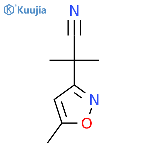 2-methyl-2-(5-methyl-1,2-oxazol-3-yl)propanenitrile structure