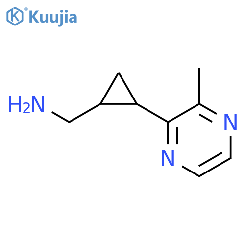 2-(3-methylpyrazin-2-yl)cyclopropylmethanamine structure