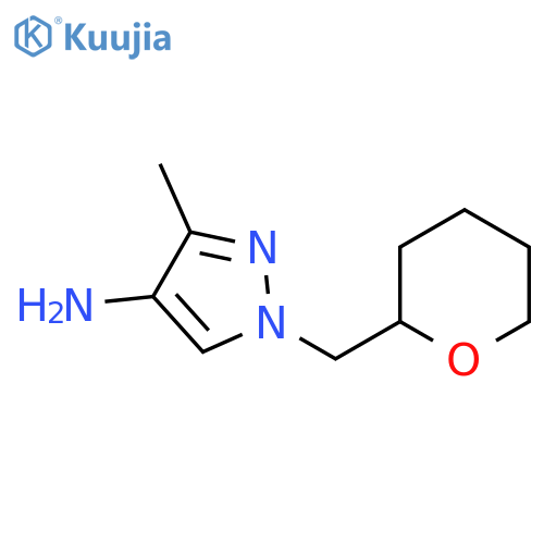 3-methyl-1-(oxan-2-yl)methyl-1H-pyrazol-4-amine structure