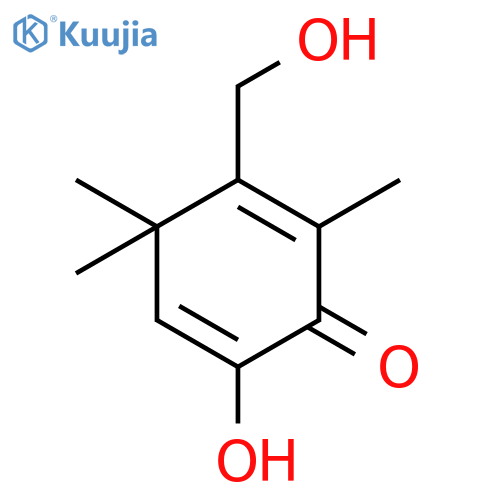 6-Hydroxy-3-(hydroxymethyl)-2,4,4-trimethylcyclohexa-2,5-dien-1-one structure