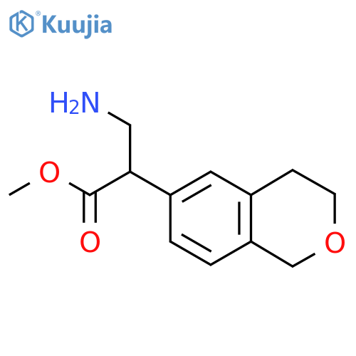 methyl 3-amino-2-(3,4-dihydro-1H-2-benzopyran-6-yl)propanoate structure