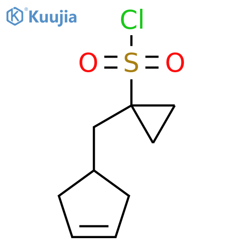 1-(cyclopent-3-en-1-yl)methylcyclopropane-1-sulfonyl chloride structure