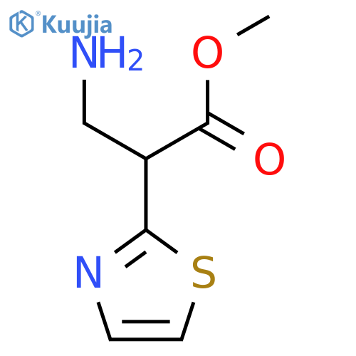 methyl 3-amino-2-(1,3-thiazol-2-yl)propanoate structure