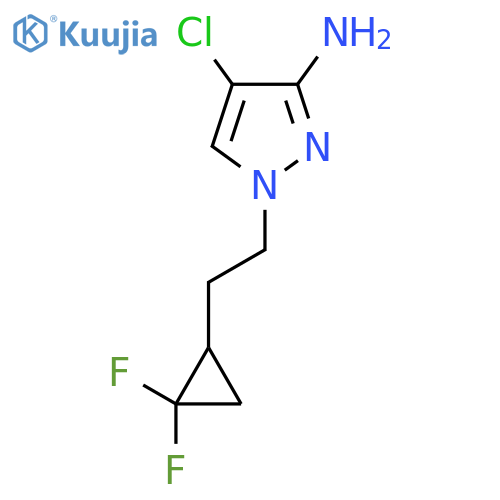 4-chloro-1-2-(2,2-difluorocyclopropyl)ethyl-1H-pyrazol-3-amine structure