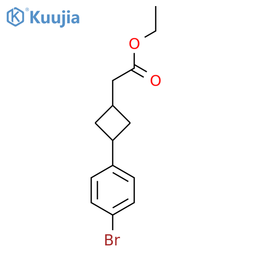 Ethyl 2-[3-(4-bromophenyl)cyclobutyl]acetate structure