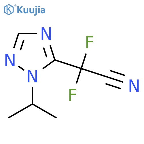 2,2-difluoro-2-1-(propan-2-yl)-1H-1,2,4-triazol-5-ylacetonitrile structure