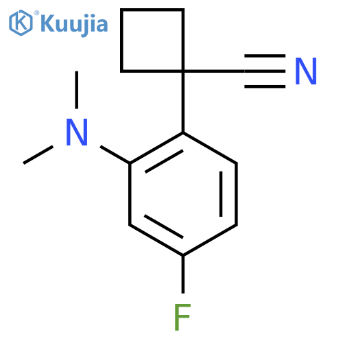 1-2-(dimethylamino)-4-fluorophenylcyclobutane-1-carbonitrile structure