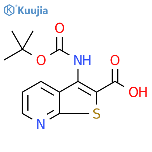 3-((tert-Butoxycarbonyl)amino)thieno[2,3-b]pyridine-2-carboxylic acid structure