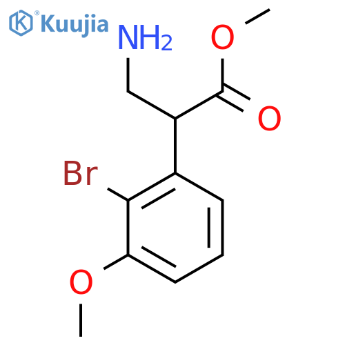 methyl 3-amino-2-(2-bromo-3-methoxyphenyl)propanoate structure