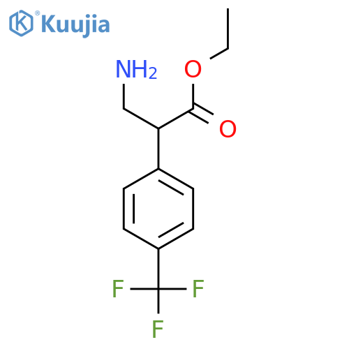 Ethyl 3-amino-2-[4-(trifluoromethyl)phenyl]propanoate structure