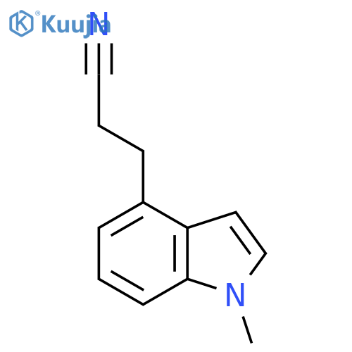 3-(1-methyl-1H-indol-4-yl)propanenitrile structure