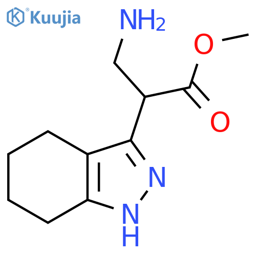 methyl 3-amino-2-(4,5,6,7-tetrahydro-1H-indazol-3-yl)propanoate structure