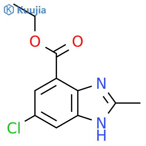 Ethyl 6-chloro-2-methyl-1H-benzo[d]imidazole-4-carboxylate structure