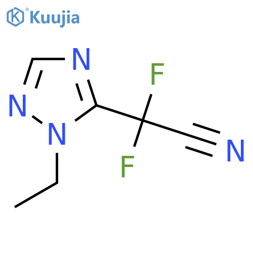 2-(1-ethyl-1H-1,2,4-triazol-5-yl)-2,2-difluoroacetonitrile structure