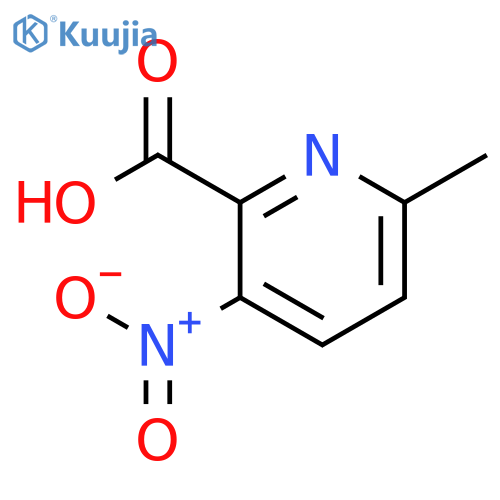6-methyl-3-nitro-pyridine-2-carboxylic acid structure