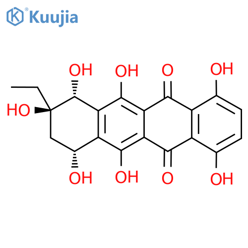 (7R,9R,10R)-9-Ethyl-1,4,6,7,9,10,11-heptahydroxy-8,10-dihydro-7H-tetracene-5,12-dione structure