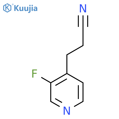 3-(3-fluoropyridin-4-yl)propanenitrile structure