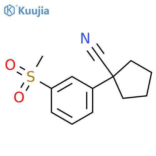 1-[3-(Methylsulfonyl)phenyl]cyclopentanecarbonitrile structure