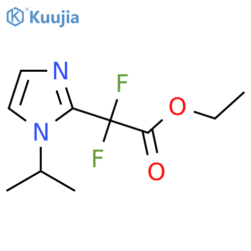 ethyl 2,2-difluoro-2-1-(propan-2-yl)-1H-imidazol-2-ylacetate structure
