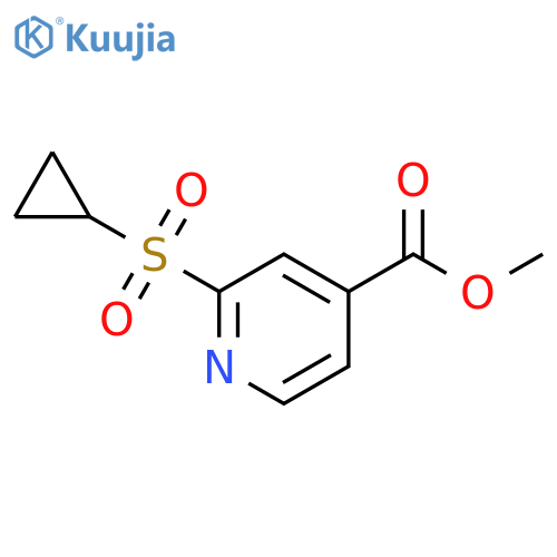 4-Pyridinecarboxylic acid, 2-(cyclopropylsulfonyl)-, methyl ester structure