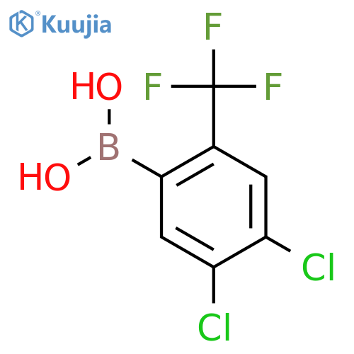4,5-Dichloro-2-(trifluoromethyl)phenylboronic acid structure