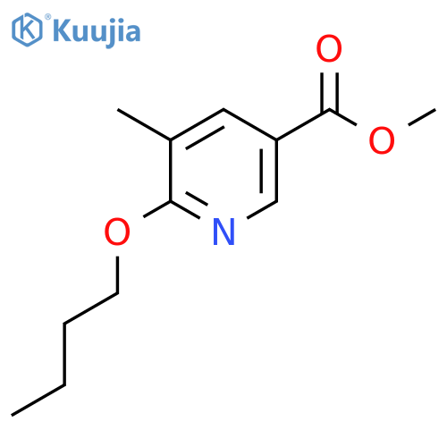 Methyl 6-butoxy-5-methylpyridine-3-carboxylate structure